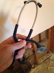 Had to use a stethoscope to find the pipes in the walls.  I didn't want to make more holes than necessary!